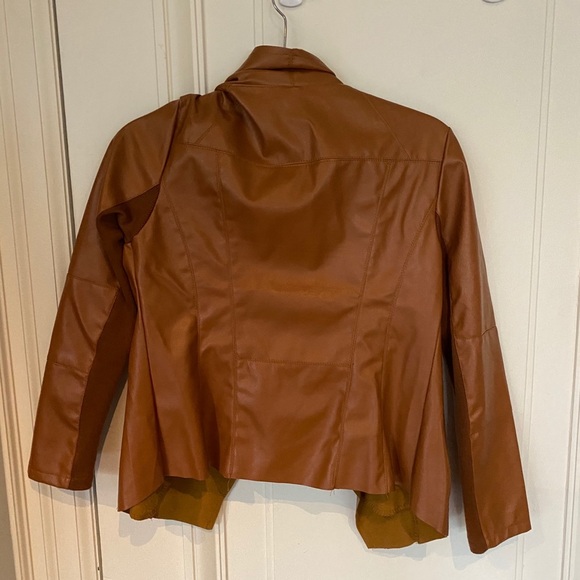 Brown Faux Leather Jacket - Picture 2 of 2